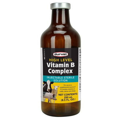 Durvet Vitamin B Complex | Energy & Health Support for Cattle, Sheep & Swine
