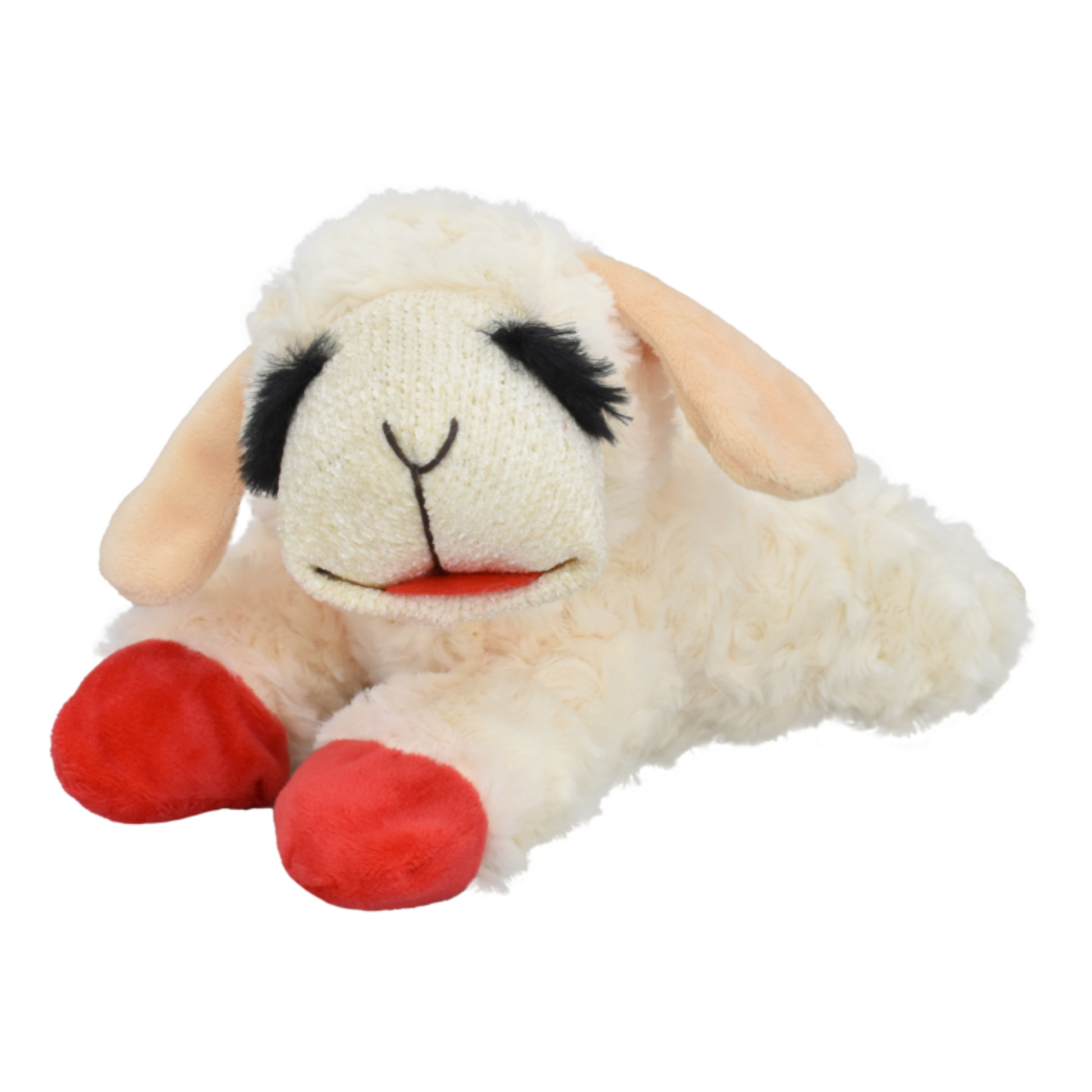 Multipet Lamb Chop Dog Toy | 10" Plush Squeaker Toy | Soft Cuddly Comfort, Classic Design