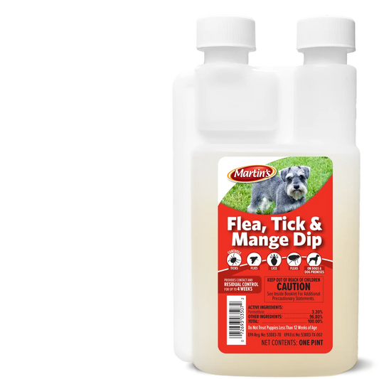 Martin’s Flea, Tick & Mange Dip For Dogs | Long-Lasting Insecticide 16 oz.