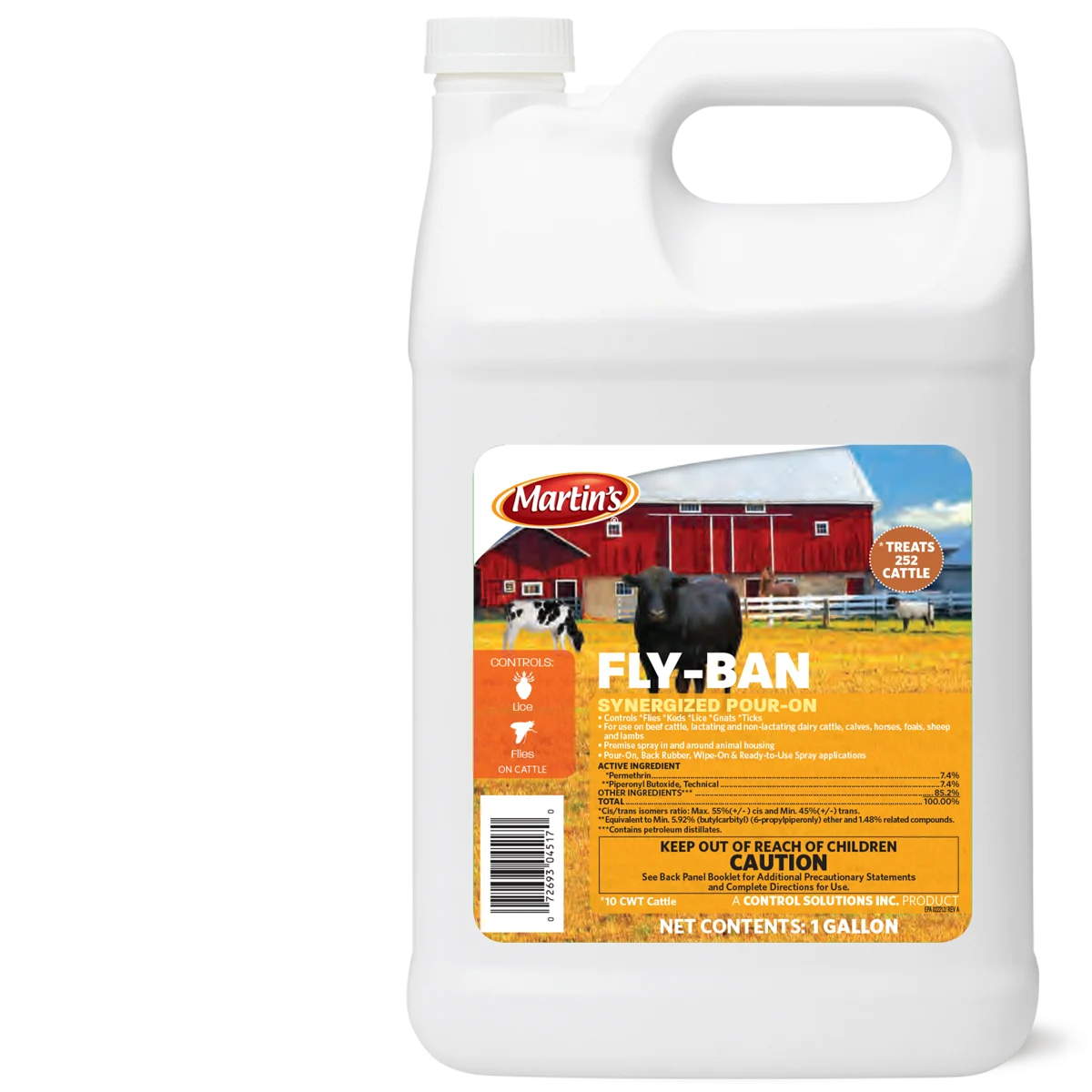 Martins Fly-Ban Synergized Pour-On | Fly & Lice Control for Livestock