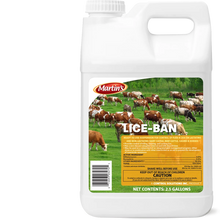 Martins Lice-Ban Pour-On | Fly & Lice Control for Cattle & Horses | 2.5 Gallon
