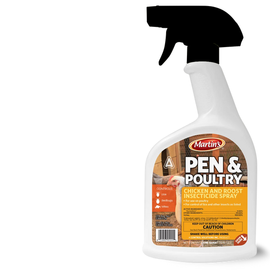 Martins Pen & Poultry | Chicken & Roost Insecticide Spray for Lice & Mites | 32 oz
