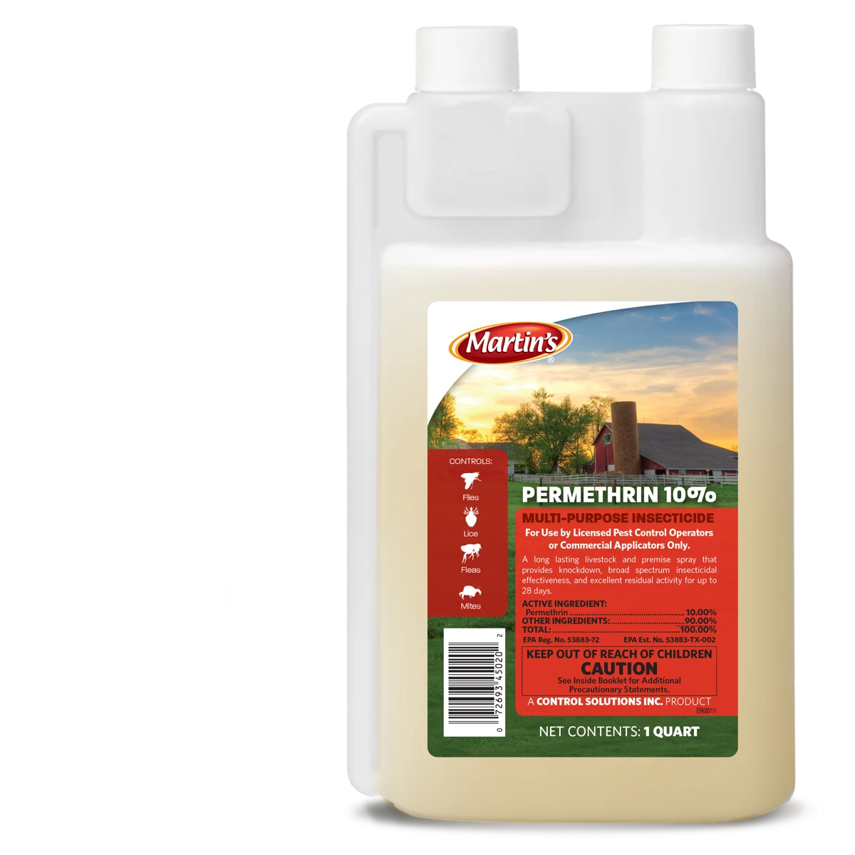 Martins Permethrin 10% | Multi-Purpose Livestock & Premise Insecticide