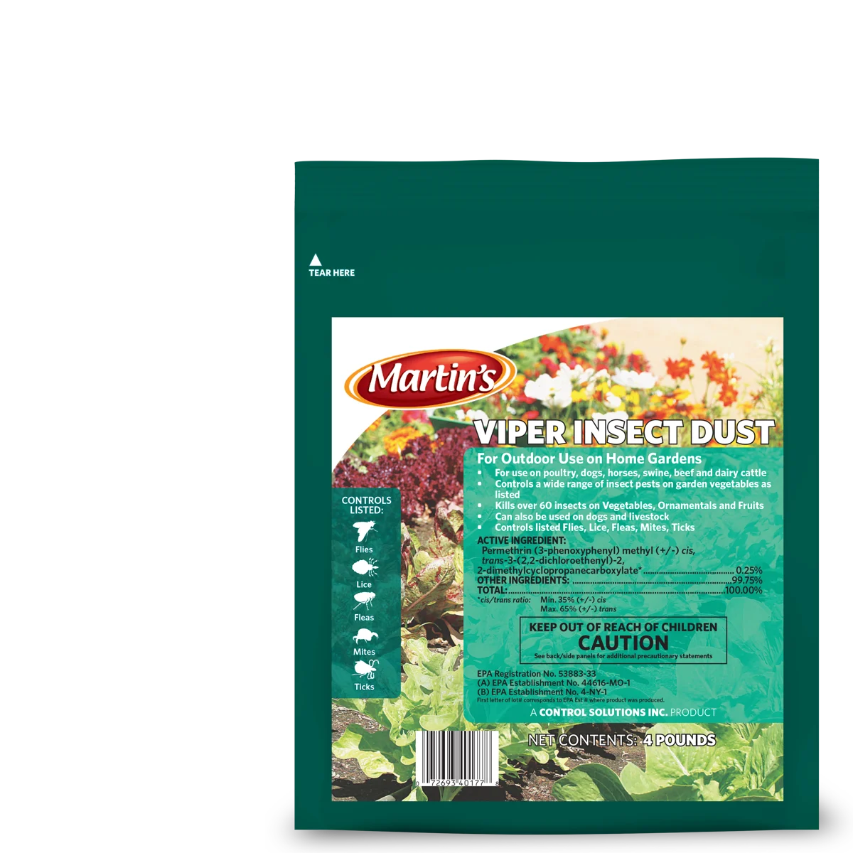 Martin’s Viper Permethrin Insect Dust | Livestock, Dogs, & Garden