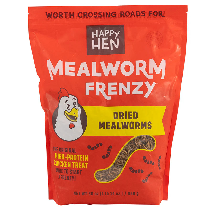 Happy Hen Mealworm Frenzy | Dried Mealworm Treat for Chickens