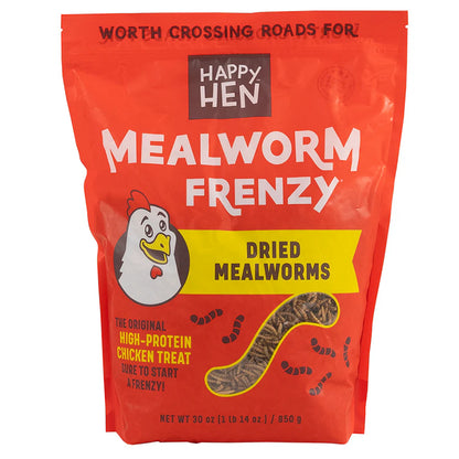 Happy Hen Mealworm Frenzy | Dried Mealworm Treat for Chickens