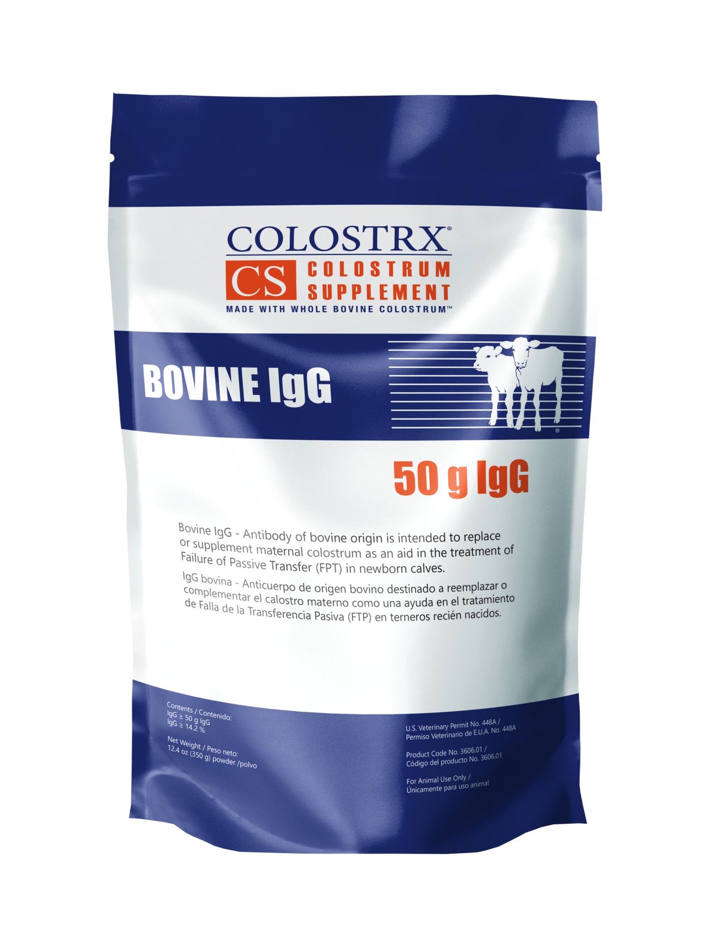Colostrx CS Bovine Colostrum Supplement for Newborn Calves | 50g IgG | 12.4 oz
