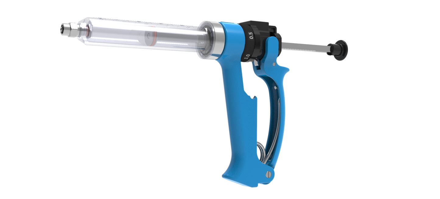 NJ Phillips Ezi-Grip Metal Repeater - Livestock Vaccine Injection Applicator