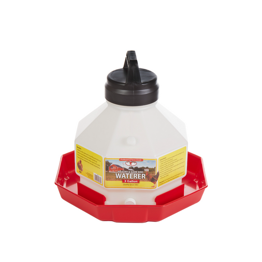 Little Giant Plastic Automatic Poultry Waterer | Durable Top-Fill Chicken Waterer