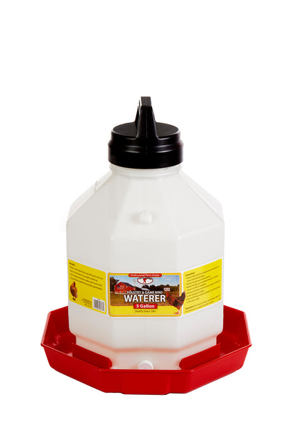Little Giant Plastic Automatic Poultry Waterer | Durable Top-Fill Chicken Waterer