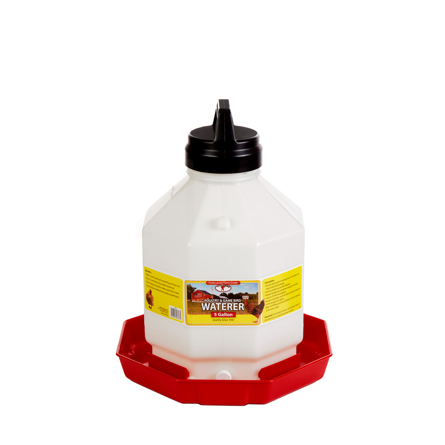 Little Giant Plastic Automatic Poultry Waterer | Durable Top-Fill Chicken Waterer
