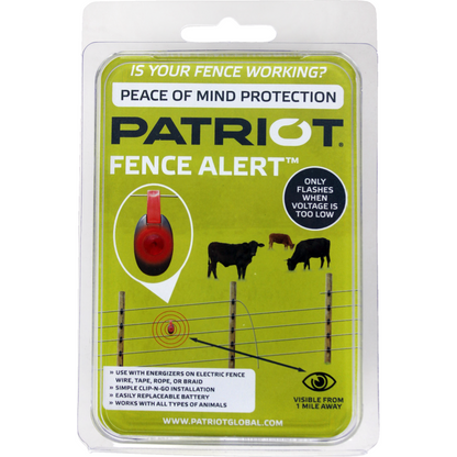 Patriot Electric Fence Alert Warning Light | Indicates Low Voltage Issue