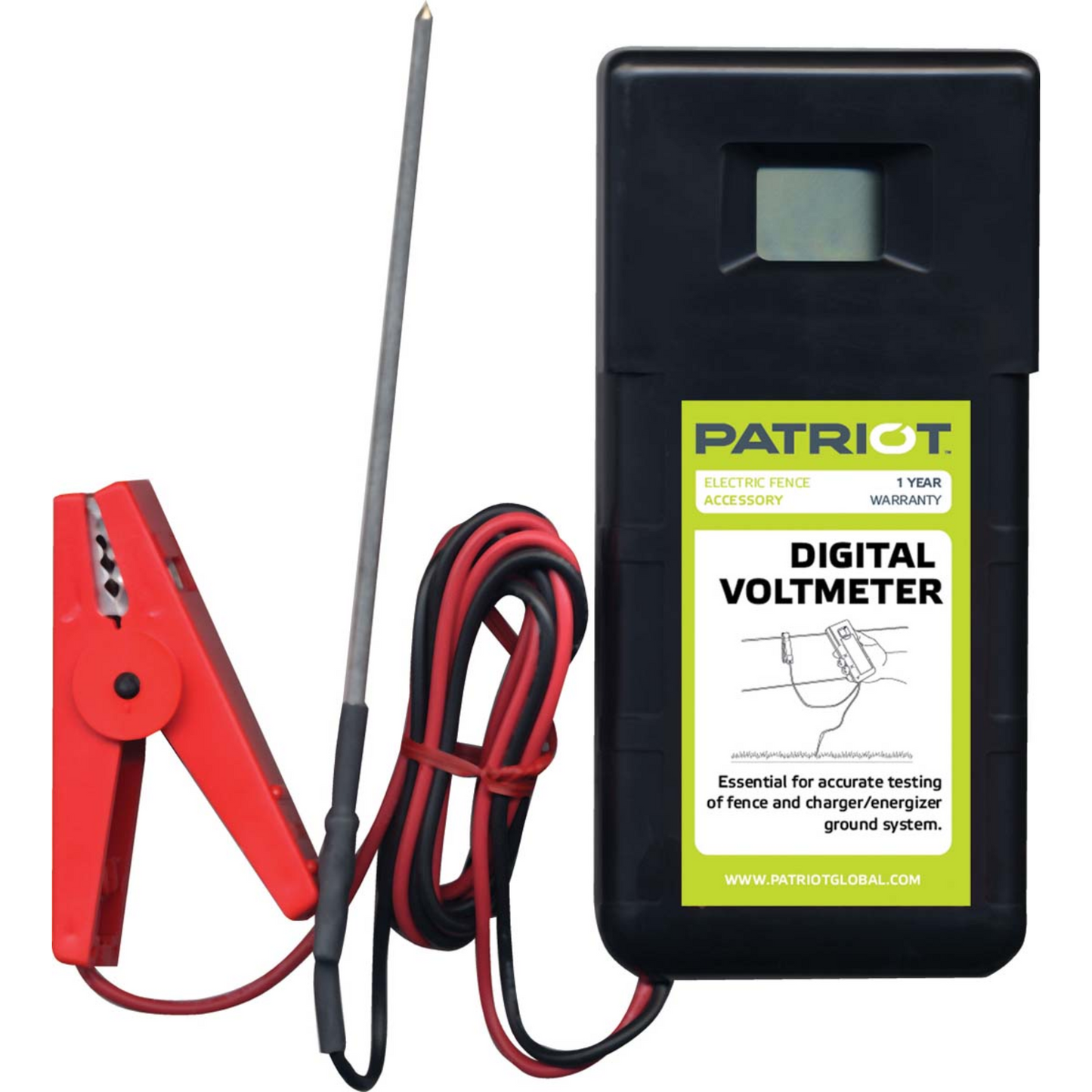 Patriot Digital Electric Fence Tester | 200V–9,900V Voltage Reader for Fence & Energizer Testing