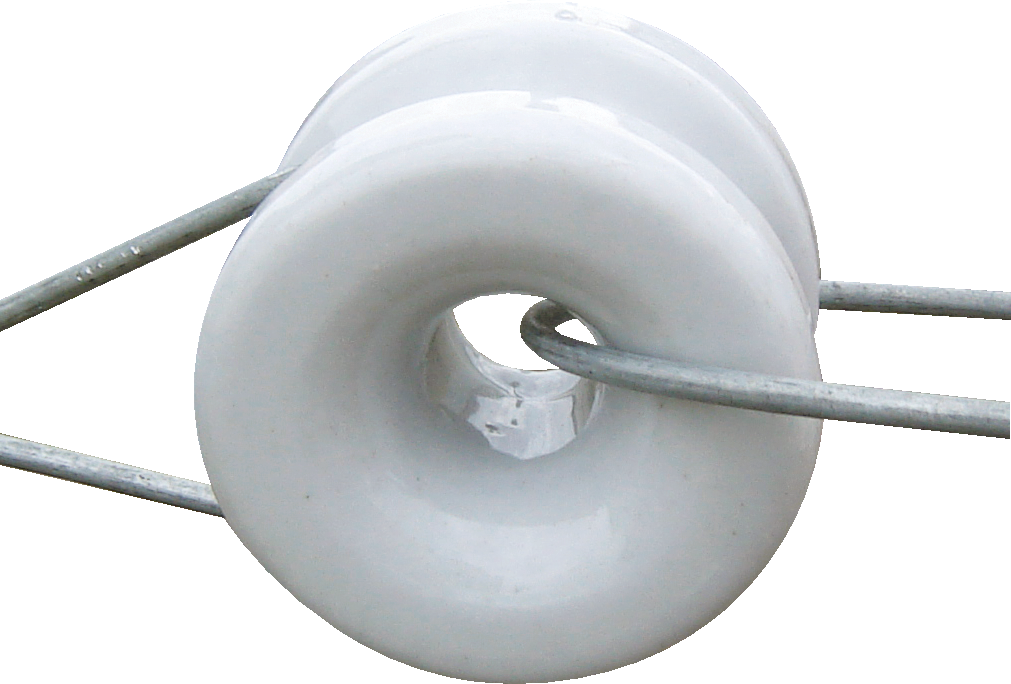 Patriot Porcelain Donut Corner Electric Fence Insulator - Pack of 10