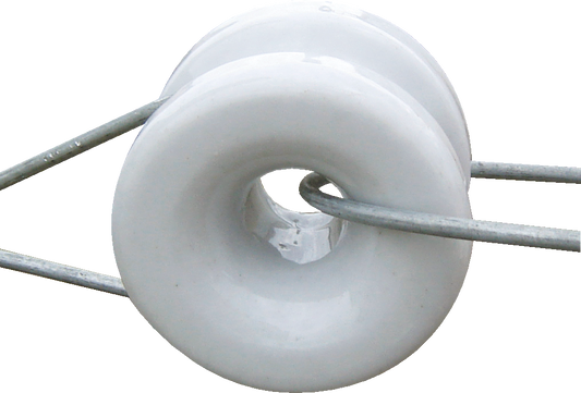 Patriot Porcelain Donut Corner Electric Fence Insulator - Pack of 10