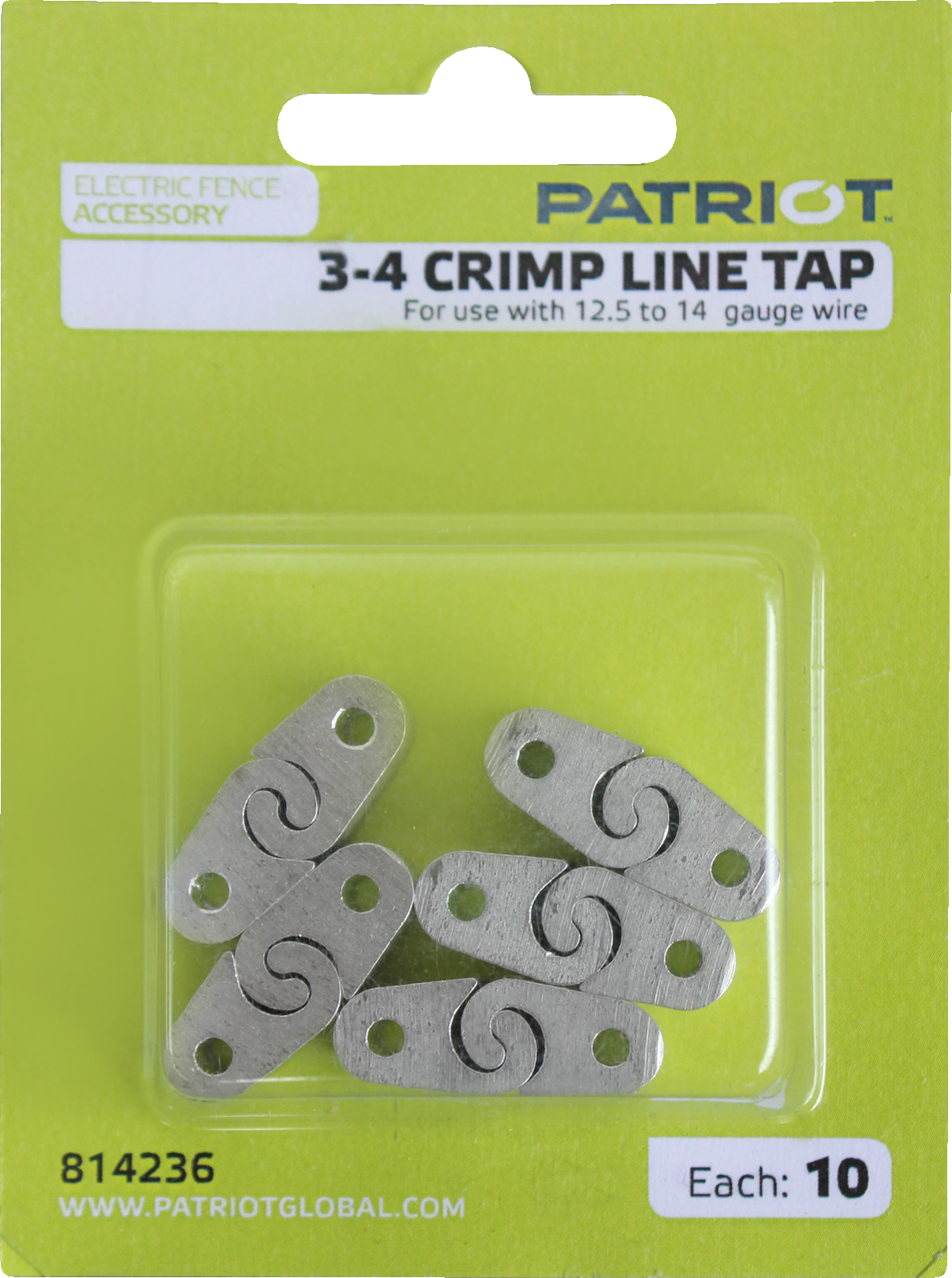 Patriot Fence Crimp Tap FWT 3-4 - 10pk for 12.5-14ga Wire