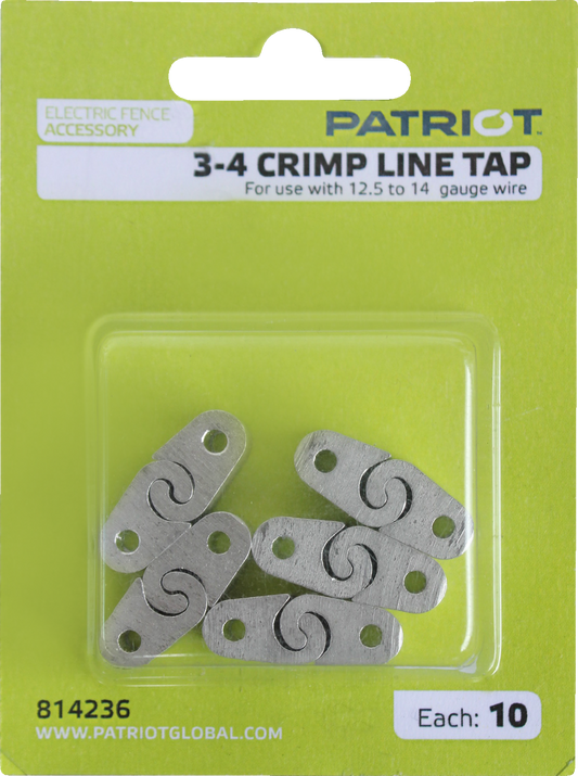 Patriot Fence Crimp Tap FWT 3-4 - 10pk for 12.5-14ga Wire