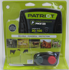 Patriot PMX120 110V Electric Fence Charger - 1.2J, 30 Mile Output