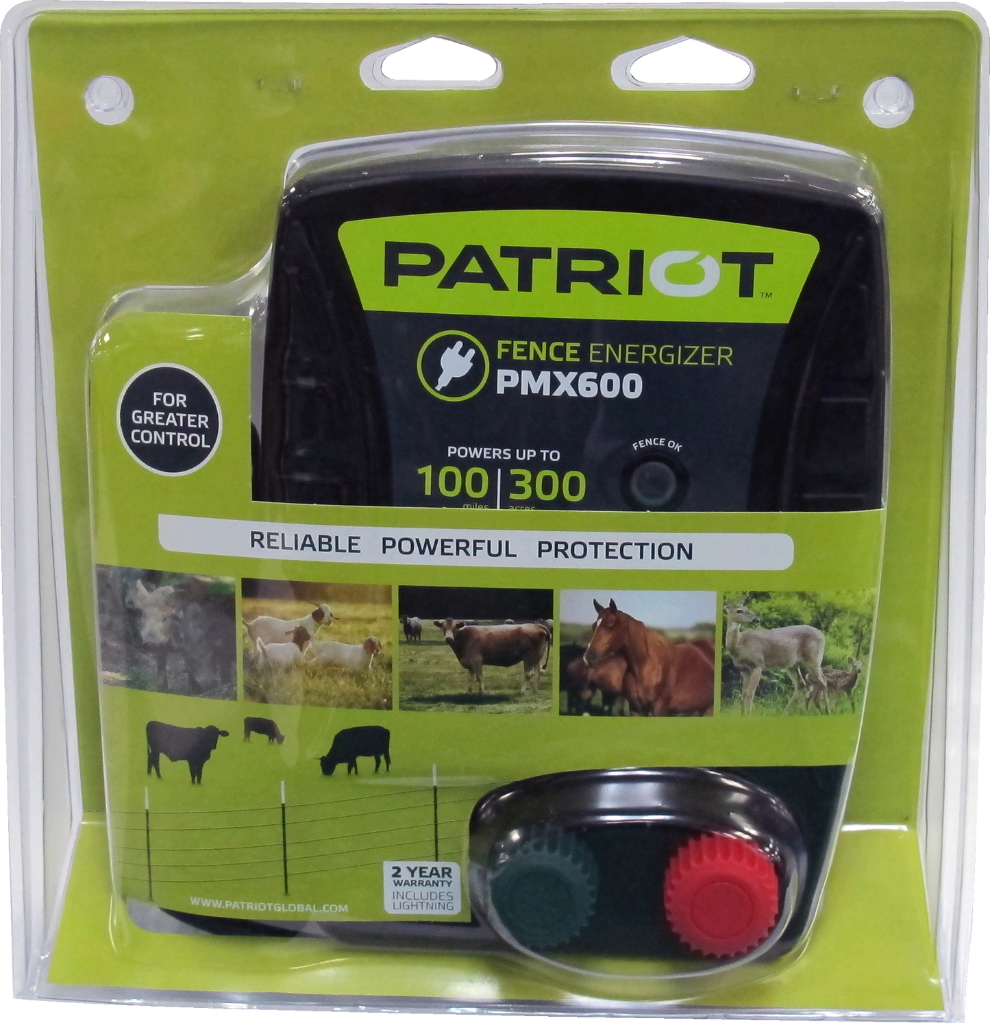 Patriot PMX600 110V Electric Fence Charger - 6.7J, 100 Mile Output