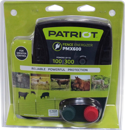 Patriot PMX600 110V Electric Fence Charger - 6.7J, 100 Mile Output
