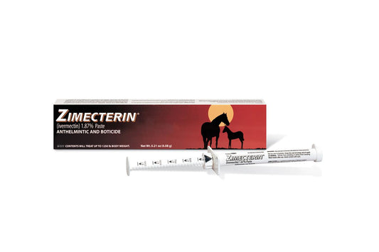 Zimecterin Horse Dewormer Paste 1.87% Ivermectin | Broad-Spectrum Parasite Control | 1250 lb Dose