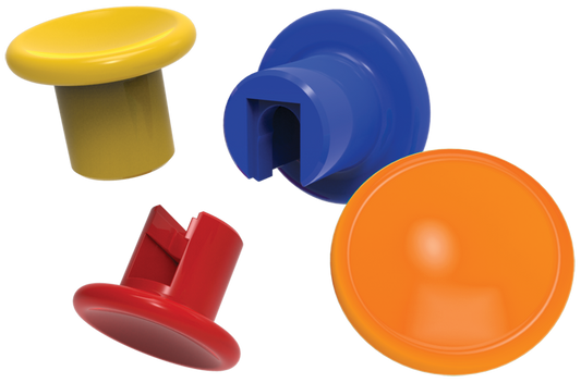 Color ID Knobs for NJ Phillips Repeater Syringes – 4 Pack