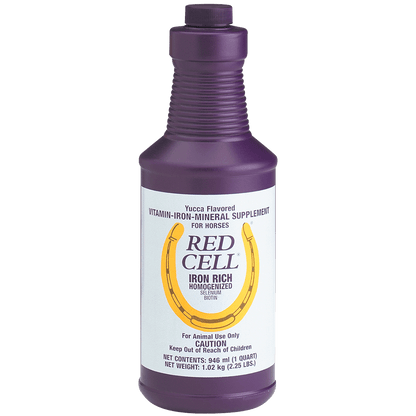 Farnam Red Cell Vitamin-Iron-Mineral Horse Supplement Liquid – 32 oz or 1 Gal