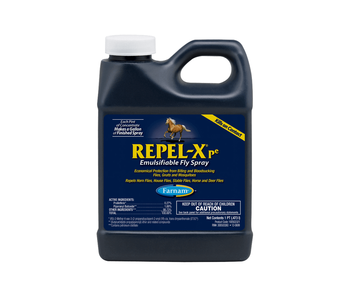 Farnam Repel-X Fly Spray Concentrate for Horses | 16 oz. Economical 