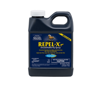 Farnam Repel-X Fly Spray Concentrate for Horses | 16 oz. Economical 
