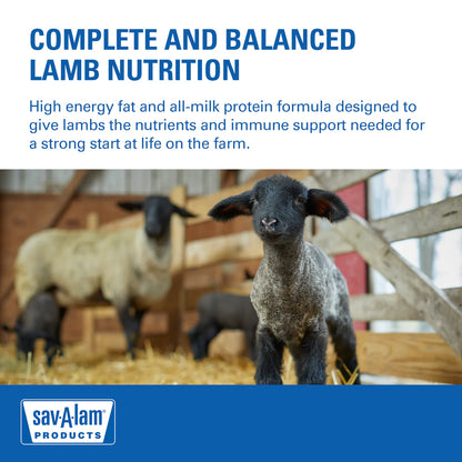 Sav-A-Lamb Milk Replacer | 23% Protein & 30% Fat Nutrition for Lambs | 8 lb Pouch