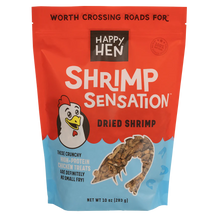Happy Hen Shrimp Sensation | All-Natural Dried Shrimp Treats for Chickens | 10 oz Bag