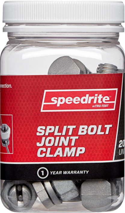 Speedrite Galvanized Electric Fence Joint Clamp - Split Bolt Style, 25/pk