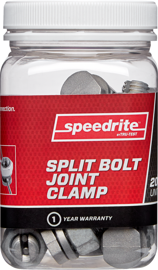 Speedrite Galvanized Electric Fence Joint Clamp - Split Bolt Style, 25/pk