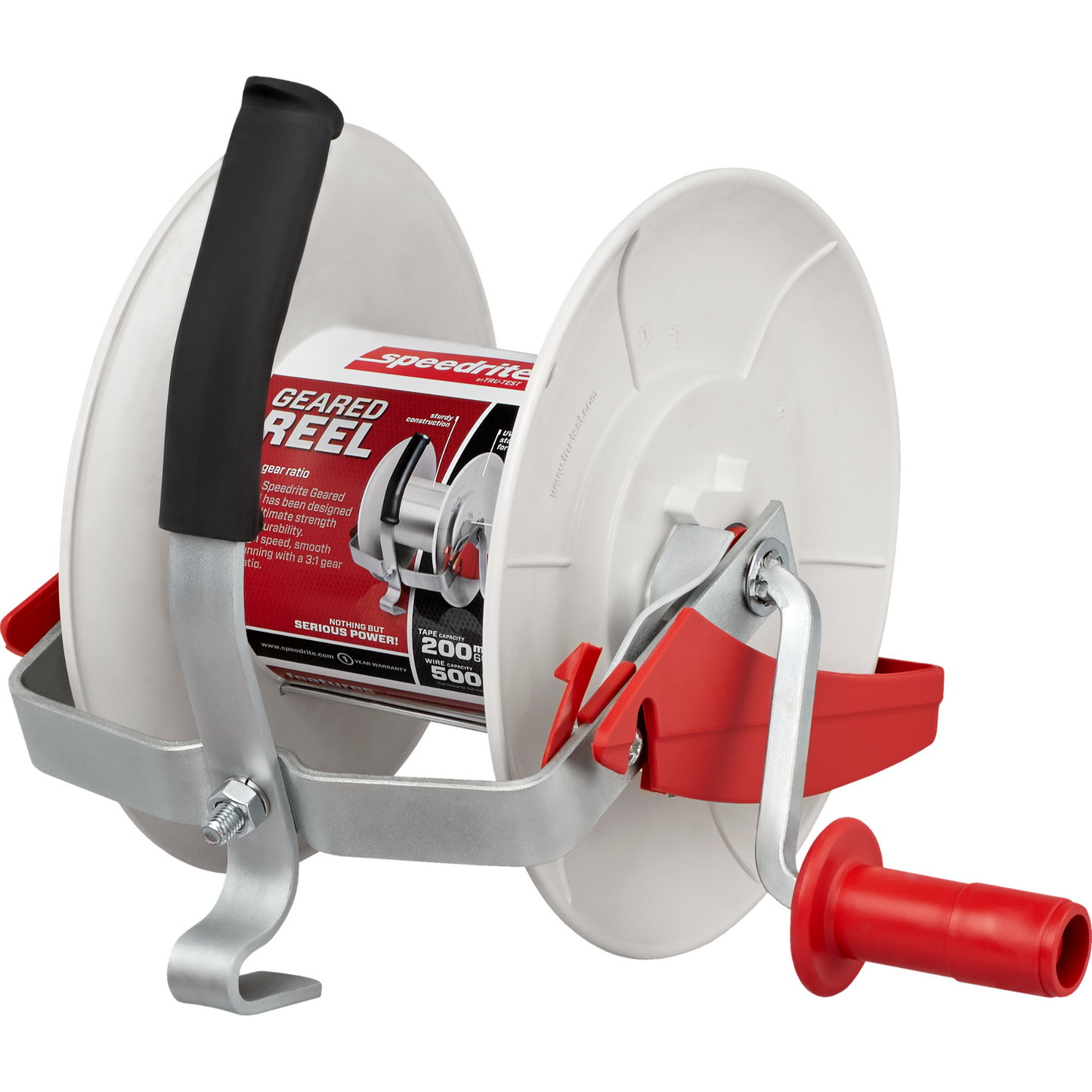 Speedrite 3:1 Geared Electric Fence Wire Reel with ZAMMR Handle| Holds Polywire & Polytape