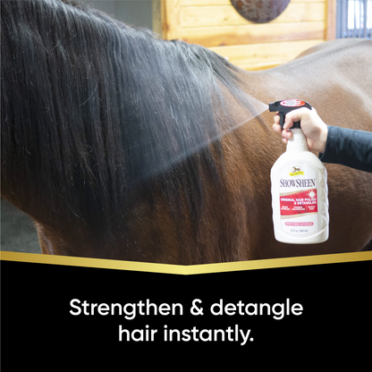 Absorbine ShowSheen Hair Polish & Detangler Spray | Mane, Tail & Coat Shine, 32 fl oz