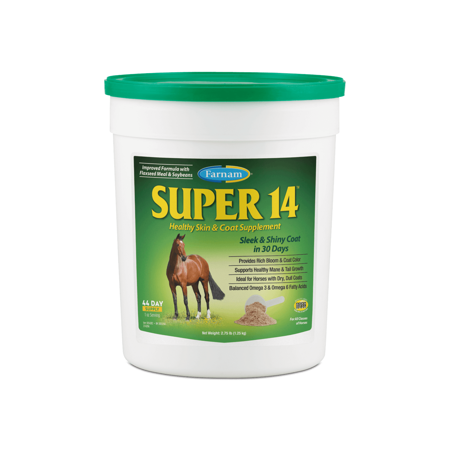Farnam Super 14 Healthy Skin & Coat Supplement for Horses, Powder