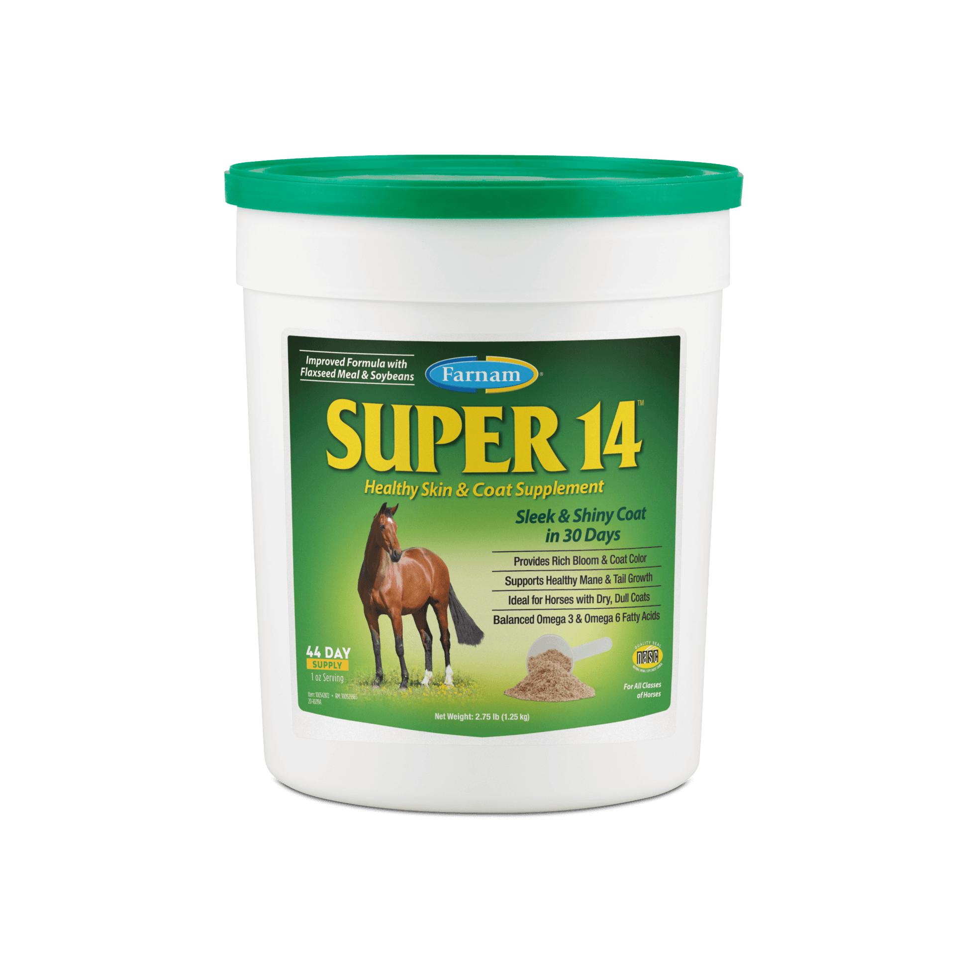 Farnam Super 14 Healthy Skin & Coat Supplement for Horses, Powder
