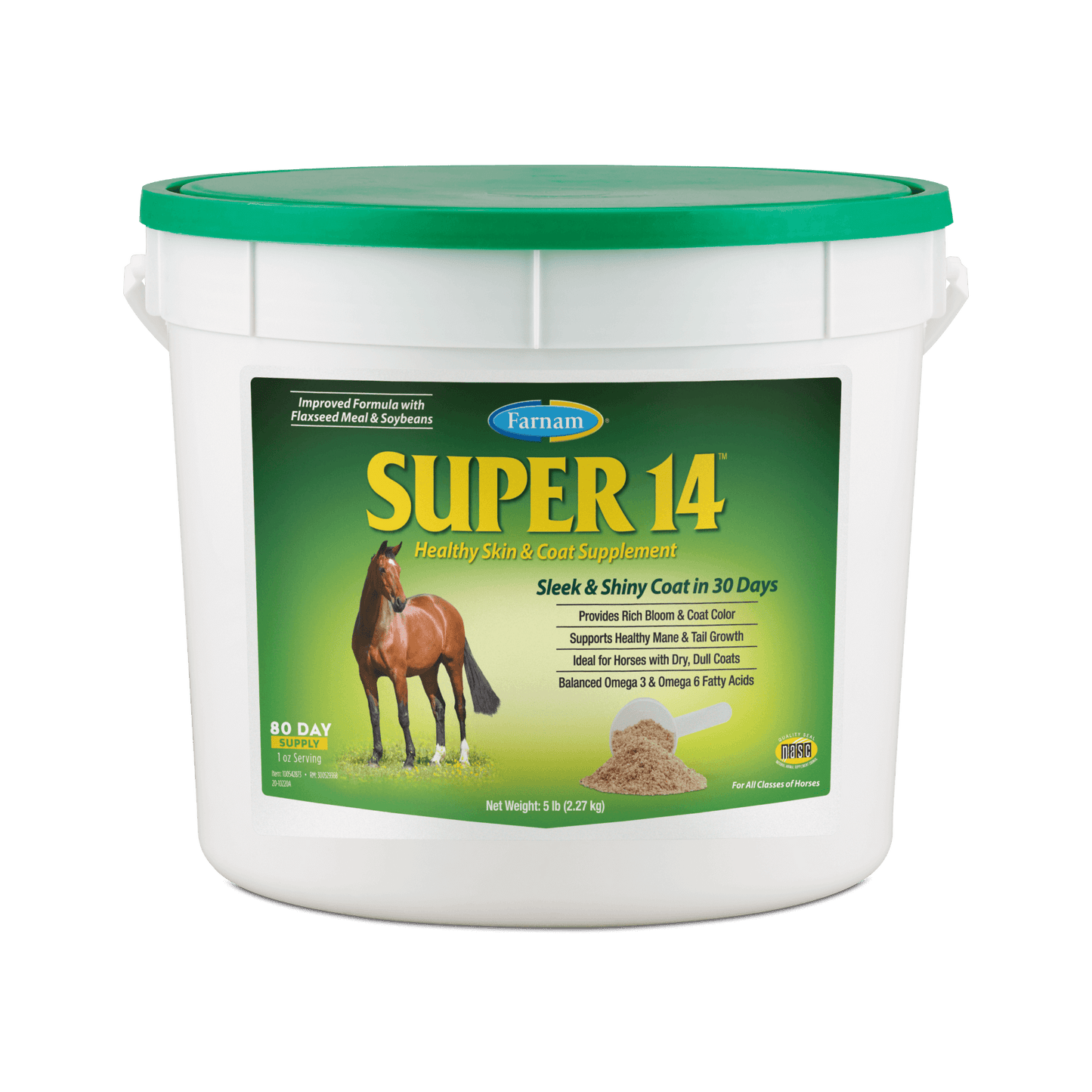 Farnam Super 14 Healthy Skin & Coat Supplement for Horses, Powder