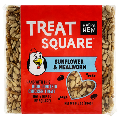 Chicken Treat Time Bundle | Mealworms, Treat Square & Hanging Basket | Happy Hen Treat Kit