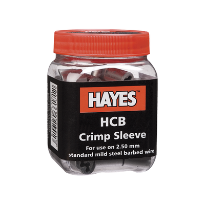 Hayes HCB Barb Wire Crimp Sleeves – Premium Wire Joiners, 50/pk