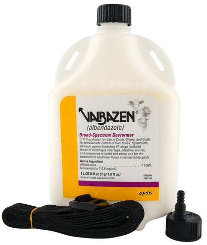 Zoetis VALBAZEN Oral Drench – Broad-Spectrum Wormer for Cattle, Sheep & Goats