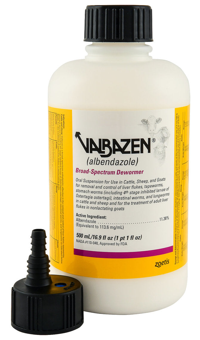 Zoetis VALBAZEN Oral Drench – Broad-Spectrum Wormer for Cattle, Sheep & Goats