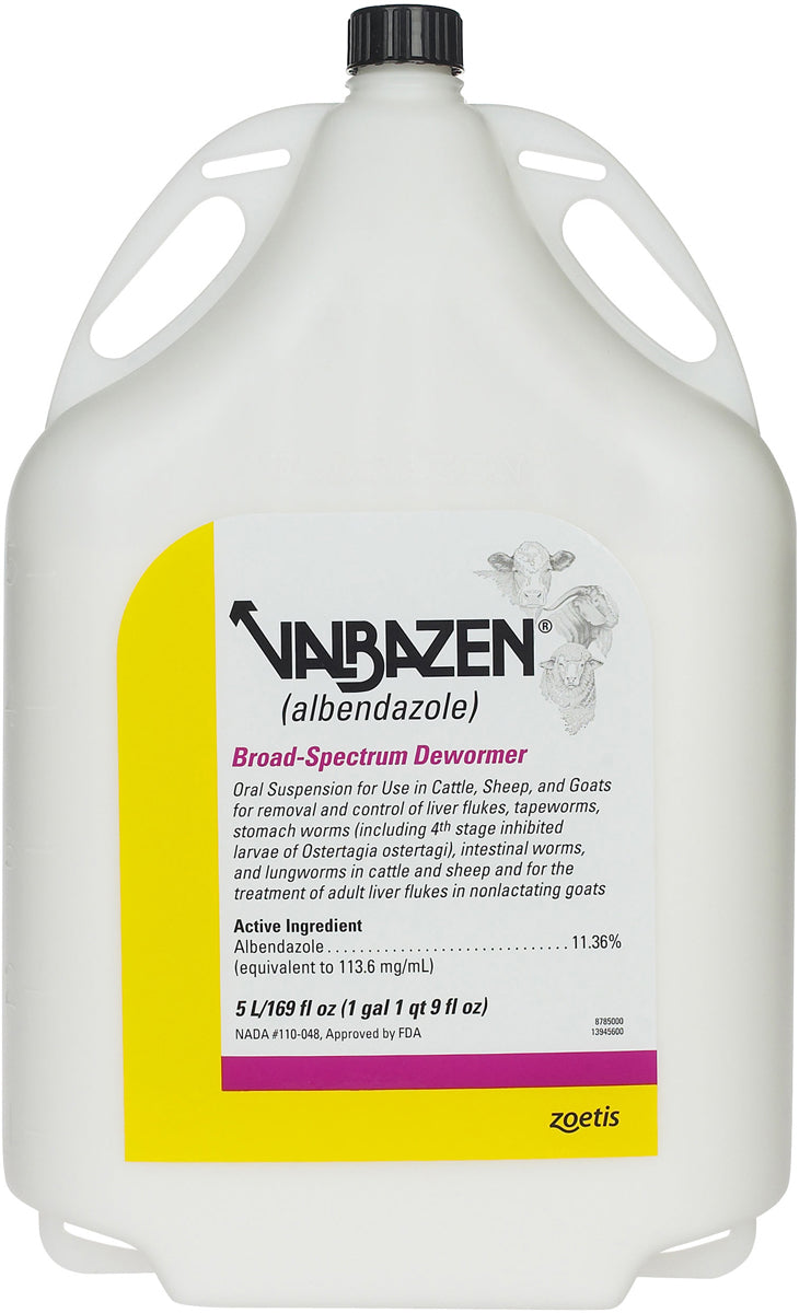 Zoetis VALBAZEN Oral Drench – Broad-Spectrum Wormer for Cattle, Sheep & Goats