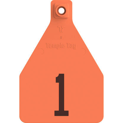 Temple (Z Tags) Herdsman Two-Piece Cow ID Ear Tag | Colors, Numbers & Custom Print