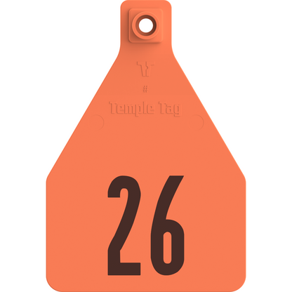 Temple (Z Tags) Herdsman Two-Piece Cow ID Ear Tag | Colors, Numbers & Custom Print