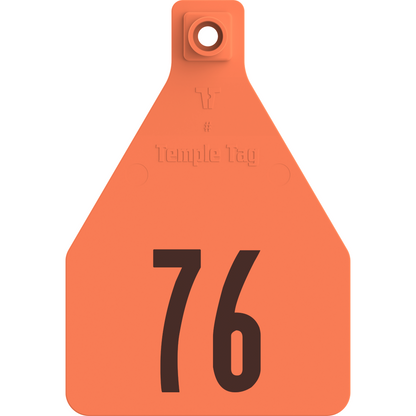 Temple (Z Tags) Herdsman Two-Piece Cow ID Ear Tag | Colors, Numbers & Custom Print