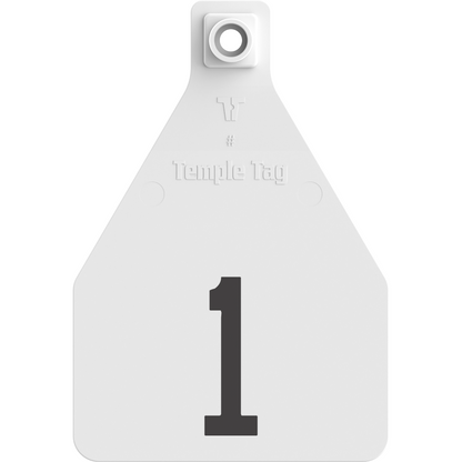 Temple (Z Tags) Herdsman Two-Piece Cow ID Ear Tag | Colors, Numbers & Custom Print