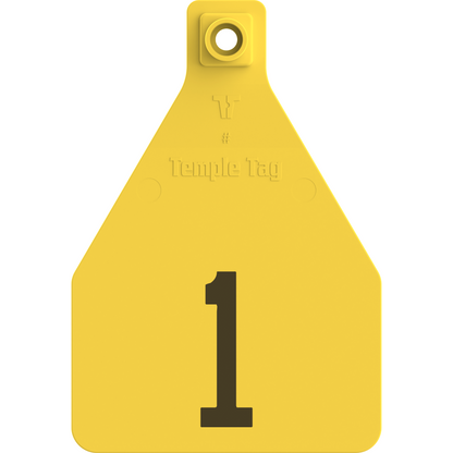Temple (Z Tags) Herdsman Two-Piece Cow ID Ear Tag | Colors, Numbers & Custom Print