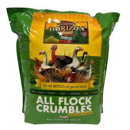 All Flock Crumbles | Horizon Acres | 20% Protein Poultry & Game Bird Feed
