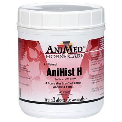 Animed AniHist H Powder | Antihistamine & Cough Relief for Horses | 20 oz.